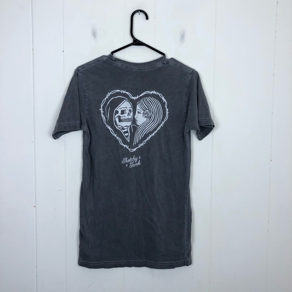 Lurking Class By Sketchy Tank Heart Grey T-Shirt Sz S - Picture 7 of 9
